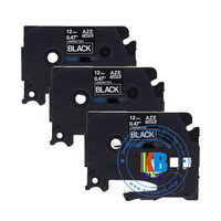 Cassette d'étiquettes compatible Tze 231 Label Ruban d'imprimante à ruban de stratification 12mm