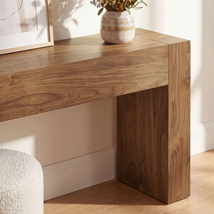 Table <span class=keywords><strong>console</strong></span> KUMUSI en <span class=keywords><strong>bois</strong></span> de chêne naturel, design simple - Product Image 4