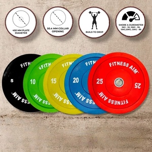 Wholesale Colorful <b>Barbell</b> Commercial Gym Weightlifting Standard Training <b>Weight</b> Bumper Plate - Product Image 3