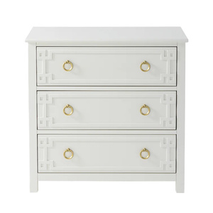 Antique <strong>Designs</strong> White Wooden Chest of 3 Drawers <strong>Closet</strong> With Drawers Dresser of Drawers Wardrobe Cabinet Furniture - Product Image 5