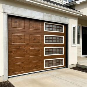 Porte de <span class=keywords><strong>garage</strong></span> sectionnelle électrique moderne en aluminium, automatique, isolée en PU, sécurité résidentielle, porte de villa personnalisée - Product Image 5