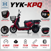 Scooter électrique 72V 2200W, cyclomoteur 45km/h, autonomie 70km, véhicule de livraison urbaine haute vitesse pour adultes, vente en gros
