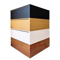 [Éclairage rechargeable à commande tactile] Cadre creux en panneau MDF pour boîtes de rangement et de présentation de figurines DIY, boîtes surprises et décors