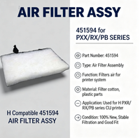 Filtre à air compatible H 451594 pour imprimante à jet d'encre continu série PXR/RX/PB