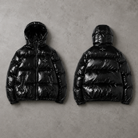 Veste matelassée brillante sur mesure du fabricant, manteau d'hiver à bulles, femme, homme, unisexe, fermeture éclair, coupe-vent d'extérieur, veste chaude en duvet