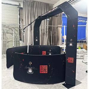 Portable 360 Degrés Plate-Forme Spinner Photo Booth Contrôleur Verre Transparent Smartphones Caméras pour Business Selfie - Product Image 2