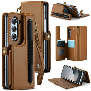 Nouveau Design 2024 CaseMe <span class=keywords><strong>pour</strong></span> Samsung Z Fold 6 Étui Support Béquille <span class=keywords><strong>Cuir</strong></span> de Sublimation <span class=keywords><strong>pour</strong></span> Samsung Z Fold 6 5 4 3 Étui Portefeuille - Product Image 1