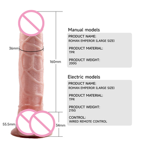 Vibrateur pénien filaire à texture réaliste, grande, moyenne et petite tailles, <span class=keywords><strong>avec</strong></span> ventouse, pour <span class=keywords><strong>femme</strong></span>, Godemiché réaliste - Product Image 4