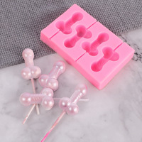 B-1085 lustige sexy Silikon Eis Cub Tabletts Schimmel Neuheit Koch macher für Überraschung Tag Kuchen Werkzeuge Frauen Penis Silikon Formen