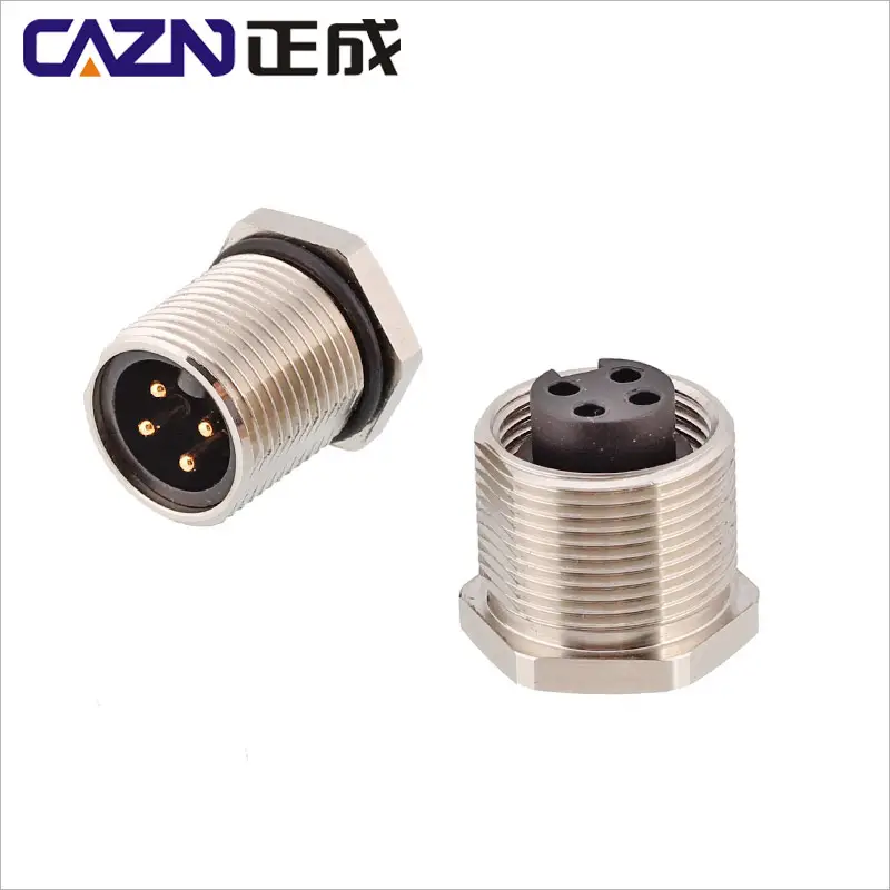 Sensor and Automation Control M Serie 7/8 3 4 5 Pin Connectors Front Rear Mount Socket Female 7/8 Solder Type Connectors