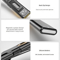 Mini lampe torche en alliage d'aluminium avec clip stylo, ultra-légère, fine, à queue magnétique, rechargeable par USB, pour le camping, éclairage multifonctionnel