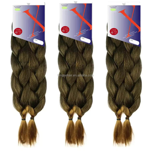Extensiones de Cabello Sintético Preestirado para Trenzas, 48 Pulgadas, 180g, Textura <span class=keywords><strong>Jumbo</strong></span> Yaki, Sin Enredos, Fijación con Agua Caliente - Product Image 5
