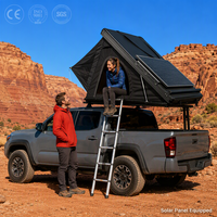 Tente de toit rigide ultra-fine Zentopia 12 cm avec panneau alvéolé et échelle télescopique pour SUV 4x4, camping longue distance