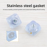 Patins transparents antidérapants Yisheng Hardware pour rehausser tables et chaises, patins carrés en plastique souple, protections pour pieds de meubles