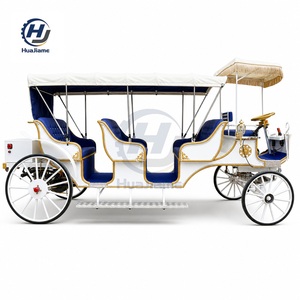 Buggy de luxe Huajia électrique classique en acier blanc, sièges gris, 2 rangées, pour transport VIP touristique, club de campagne, <span class=keywords><strong>immobilier</strong></span> - Product Image 6