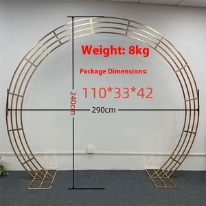 Đạo cụ đám cưới hiện đại vòm sắt ba chiều ngoài trời bố trí nền đám cưới hình bán nguyệt bốn thanh trang trí sân khấu lớn - Product Image 5