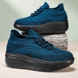 Women's Platform Cushioning <b>Soft</b> Sole Shock Resistant Comfort Breathable Stretch Fabric Upper PU Outsole Sporty <b>Shoes</b> - Product Image 6