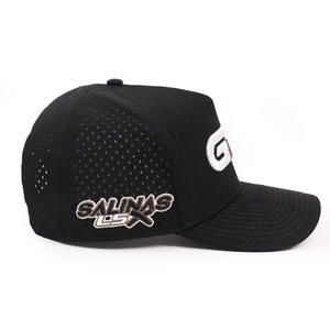 Cappello da Golf in maglia traforata con prestazioni nere personalizzato 3d ricamato per squadra di Club calcio Snapback cappellino per uomo - Product Image 5