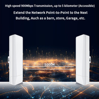 Reach Max 3KM-5KM High Power Outdoor Wireless Bridge CPE 900K 5.8GHz PoE 4G/5G Penguat Sinyal 5G 900Mbps Router WiFi