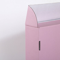 Boîte d'emballage en carton rose, Logo personnalisé imprimé ondulé pour la livraison, vêtements, vente en gros, 50 pièces