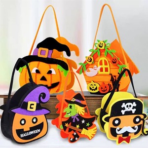 Bolsa de regalo de fieltro con forma de calabaza para niños, para Halloween, para recoger dulces o regalos. - Product Image 4