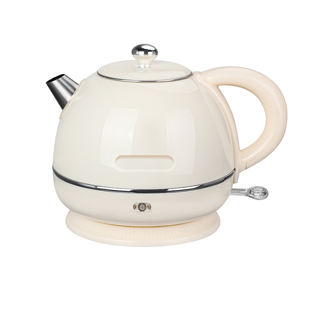 Retro Mini Electric Tea Kettle Portable Hot Water Boiler with Detachable Lid Fast Heating for Home Office Travel Use
