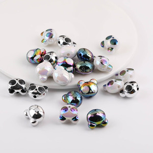 Cuentas acrílicas con forma de panda en colores aleatorios para la fabricación de joyería 37091 - Product Image 4