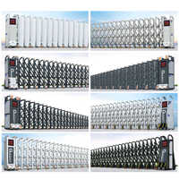 XGY Heavy Duty Track less Motorisierte Industrie Edelstahl Haustür Sicherheits zaun Eingangs barriere Schiebe Einziehbares Tor