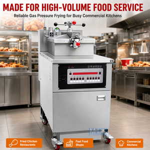 Freidora a Presión Comercial de Gas para Pollo, Estilo Panel, de Alto Rendimiento, 25L, con Sistema de Aceite - Product Image 5