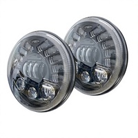 Pour Wrangler - Phares LED 7 pouces - Feux de signalisation rectangulaires unilatéraux Davidson 70W - Lumières de rétrofit 12V - Garantie non incluse