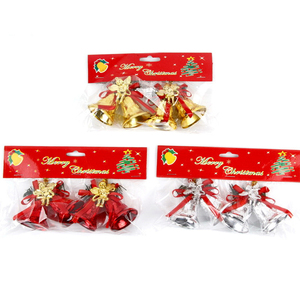 Venta al por mayor oro <span class=keywords><strong>rojo</strong></span> árbol de Navidad campanas de plástico decoración gran oferta campanas adornos colgantes decoraciones de Navidad - Product Image 1