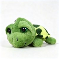 En gros, Porte-clés tortue verte en peluche de 12 cm à grands yeux, en coton PP doux, animal en peluche, breloque de sac en fourrure, jouet cadeau, Usine OEM