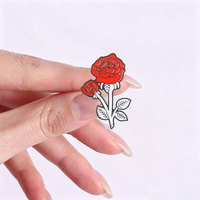 Badge en émail à thème floral classique pour sac, chapeau, vêtement et ornement de style personnel