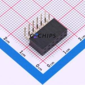 HC-PM254-8.5H-2x6PW Pin Socket Bent Lead Through Hole,P=2.54mm Connector 2x6P 2.54mm 2.54mm Square Hole - Product Image 1