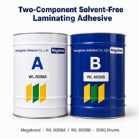 Adhésif polyuréthane transparent bicomposant haute performance sans solvant, inodore, forte adhérence, faible viscosité