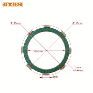 Discos de Embrague de Papel para Motocicleta, Placas de Fricción para Motor <span class=keywords><strong>HONDA</strong></span> CB <span class=keywords><strong>CG</strong></span> 125 <span class=keywords><strong>150</strong></span> 250 ZONGSHEN LONCIN 125-250cc - Product Image 2