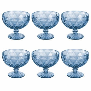 SET ELIZABETH 6 Ciotole per Gelato Blu - Product Image 1