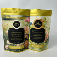 Sachet d'emballage alimentaire OEM, pochette verticale finition métallique argentée pour noix, granola, épices en poudre, sac Mylar refermable avec aluminium