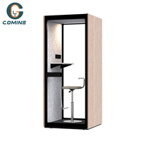 Cabine modulaire de bureau/hôtel Comine moderne en contreplaqué marin écologique, insonorisée, avec tapis antistatique