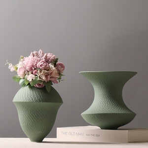 Vase en céramique vintage de luxe, style antique et nostalgique, pour la décoration intérieure, minimaliste, fabriqué en argile, vente en gros directe d'usine - Product Image 2