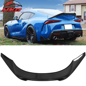Convient pour Toyota GR Supra A90 A91 2020-2026 Aileron de coffre style V Noir brillant Fibre de carbone sèche - Product Image 1