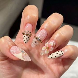 24 <span class=keywords><strong>Uñas</strong></span> Postizas Cuadradas con Punta Francesa Rosa, Diseño 3D <span class=keywords><strong>de</strong></span> Flores y Estampado <span class=keywords><strong>de</strong></span> <span class=keywords><strong>Vaca</strong></span>, <span class=keywords><strong>Uñas</strong></span> Postizas Hechas a Mano Reutilizables <span class=keywords><strong>para</strong></span> <span class=keywords><strong>Niñas</strong></span> y Mujeres - Product Image 3