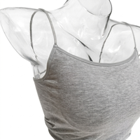 Camisoles sans couture fines, une pièce, couleur unie, dos croisé, bonnets profilés, respirantes, sans armatures, écologiques