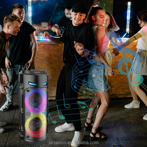 ZQS4239S Deluxe Fabricant Tws 2x4 pouces Enceinte Bluetooth portable sur roulettes avec éclairage, fonction karaoké et Partybox 110 - Product Image 6