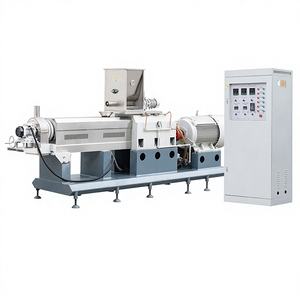 PelletTwin Extrusora de tornillo para aperitivos fritos de diferentes capacidades Línea de procesamiento de chips Bugle Snacks torcidos de corteza de arroz frito - Product Image 1