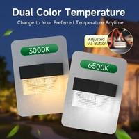 Lampe murale solaire LED carrée pour extérieur, étanche IP65, télécommande, 3000K 6500K, double couleur, jardin, patio, entrée
