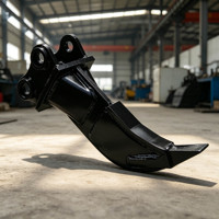 Bucket Rake Excavator Rainbow untuk Mini Excavator 1-4 Ton Q355 Heavy Duty Root Rake Pin-On Quick Hitch Garansi 1 Tahun Kompatibel