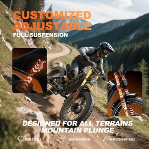 Electric Mountain Bikes For Adults 27.5/26 Custom Watt 60V Lithium Battery Full Suspension Fat Tire Off Road - Product Image 5