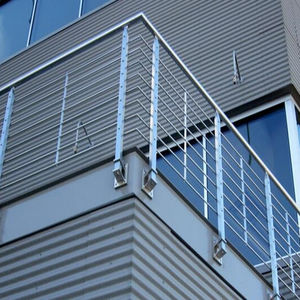 Balustrade moderne en acier inoxydable pour les marches de villa, kit de garde-corps d'escalier en acier - Product Image 1