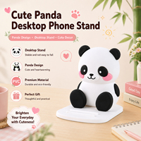 Soporte para Teléfono Móvil Personalizado con Diseño de Panda, Accesorio de Escritorio Promocional, Soporte Horizontal y Vertical para Oficina y Hogar